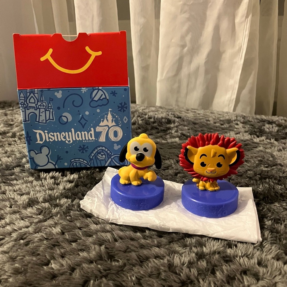 New! Disneyland 70th Anniversary McDonald's Happy Meal 2025 PLUTO & SIMBA
